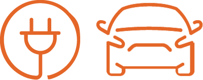 8 electric vehicle charging points icon